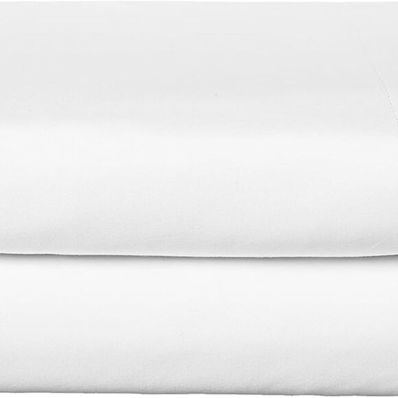 Softest 1500 TC Egyptian Quality Flat Sheet - Queen, White, Wrinkle-Free Bedding - Picture 1 of 4